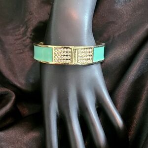 Mint Green Enamel Hinge Bracelet